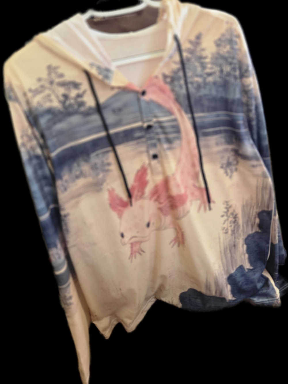 One Of A Kind Axolotyl  Graphic Hooded Pullover